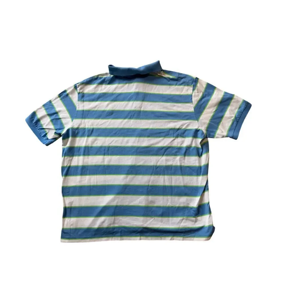 POLO by Ralph Lauren collared shirt, XXL, Blue & green Striped, short sleeve